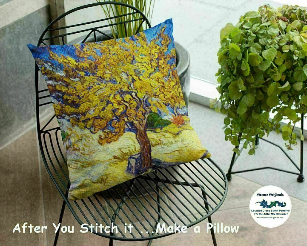 Starry Starry Night Detail Impressionist Van Gogh Counted Cross Stitch Pattern