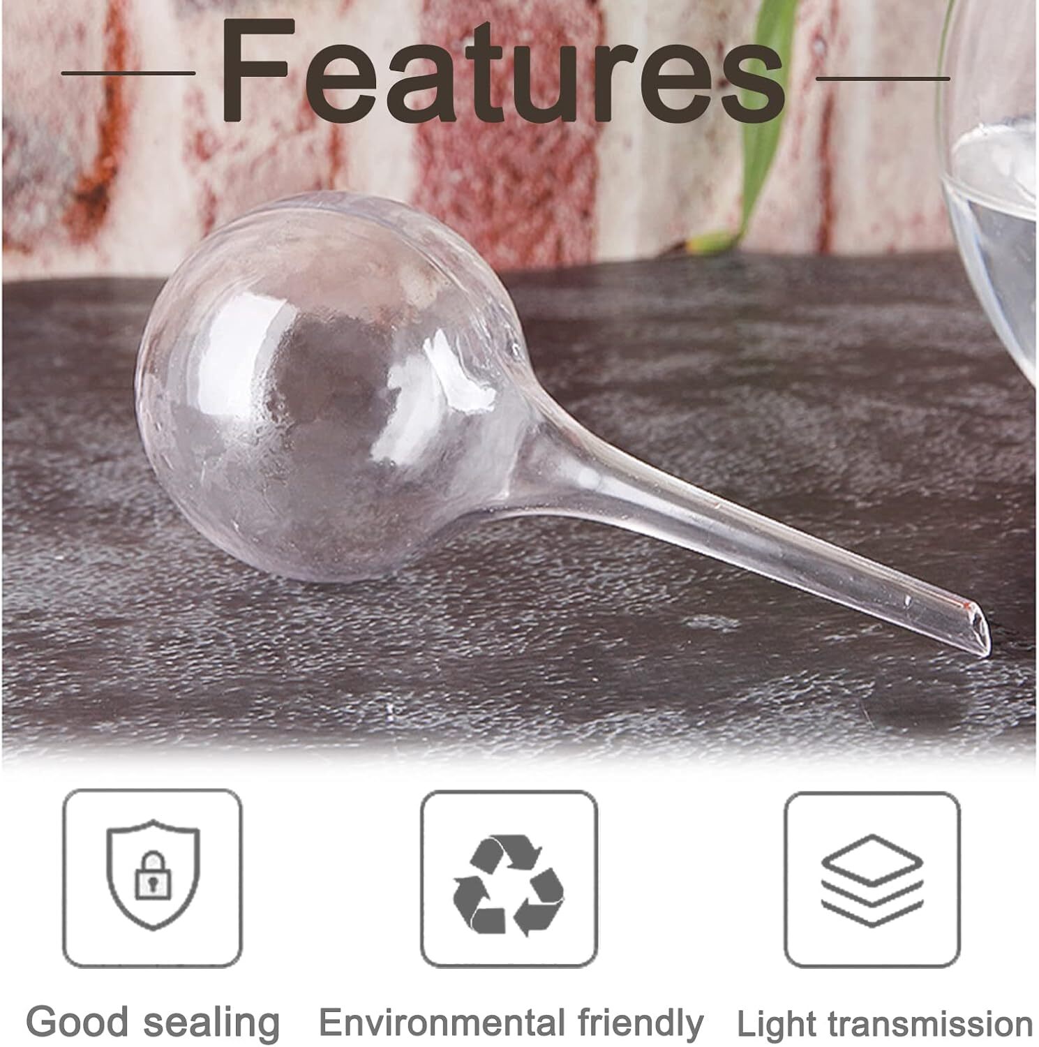 8 Pcs Clear Plant Watering Globes,Plastic Self-Watering Bulbs,Automatic Watering