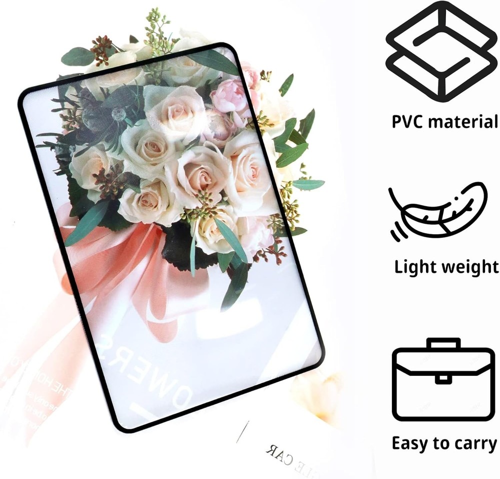 Optical Magnifying Lens Set - 4Pcs 3X Lightweight Sheets for Low Vision