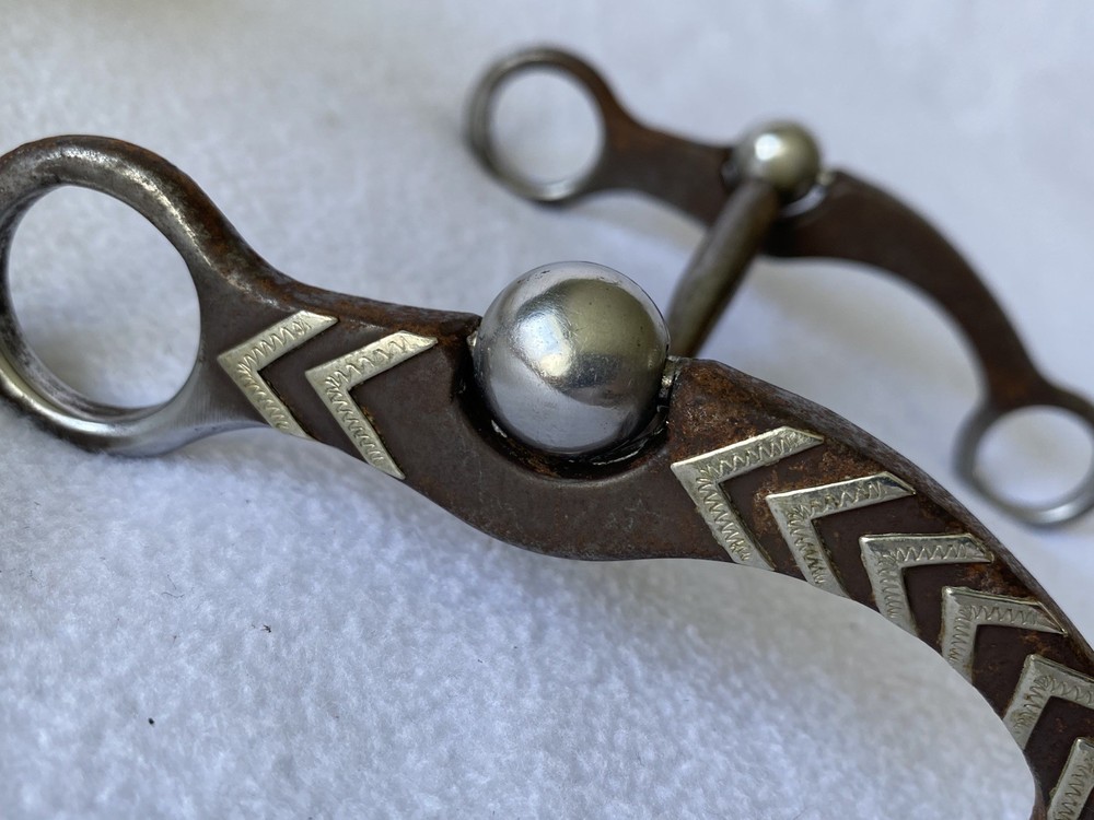 High QUALITY Silver Mounted Ballhinge Shank Western Snaffle Bit~RANCH~SHOW~WORK