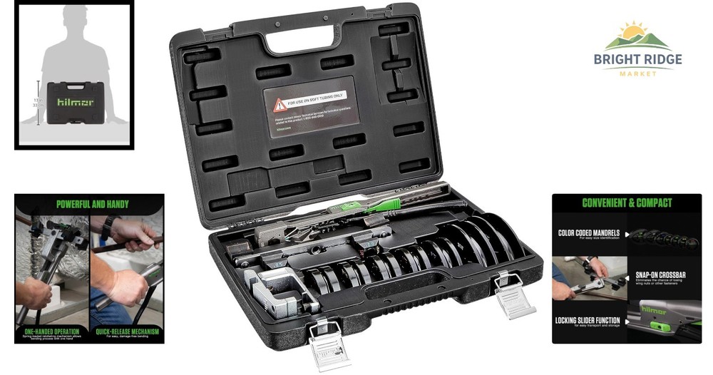 Bender Kit for Pipe Bending with One-Handed Operation and Reverse Feature