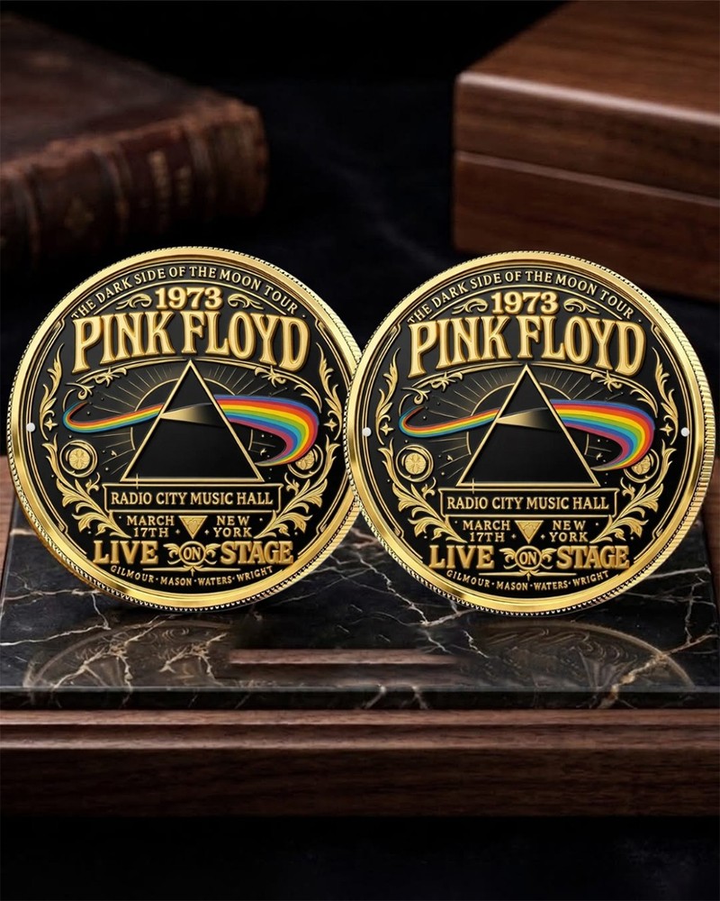 Pink Floyd 1973 Live At Radio City Gold Collectors Coin