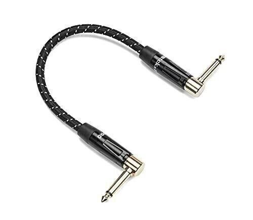 Tourtek Pro Woven Fabric Patch Cable with 2 Right Angle Connectors, 3 ft