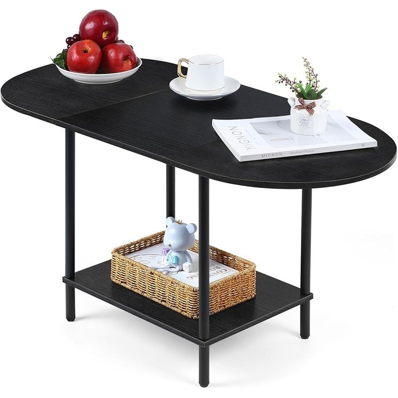 Multi-Functional Rustic Coffee Table W/ Storage Small Spaces Easy Assembly New