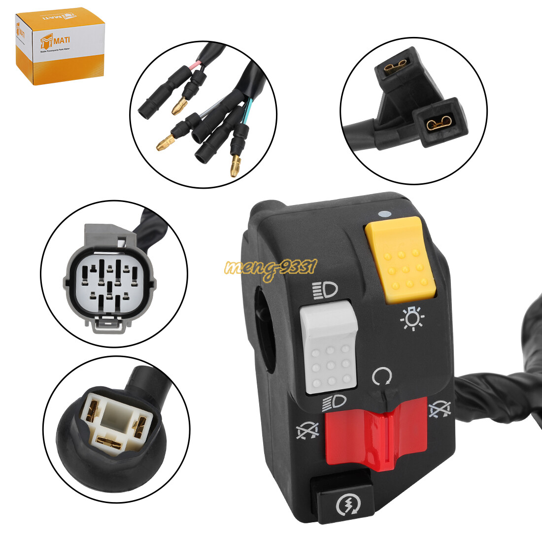 Handlebar Switch & Starter Relay for Honda Sportrax 300 TRX300EX 2x4 1993-2006