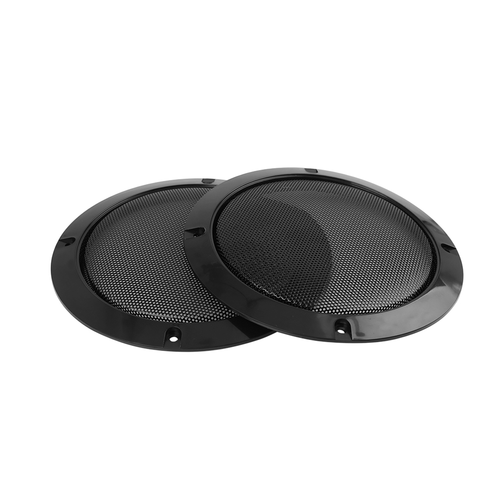 2pcs 6" Auto Car Speaker Grill Cover Steel Mesh Audio Subwoofer Protector Black