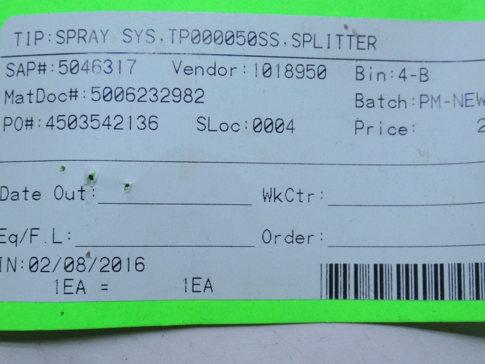 (NEW) SPRAYING SYSTEMS 000050 Teejet Nozzle