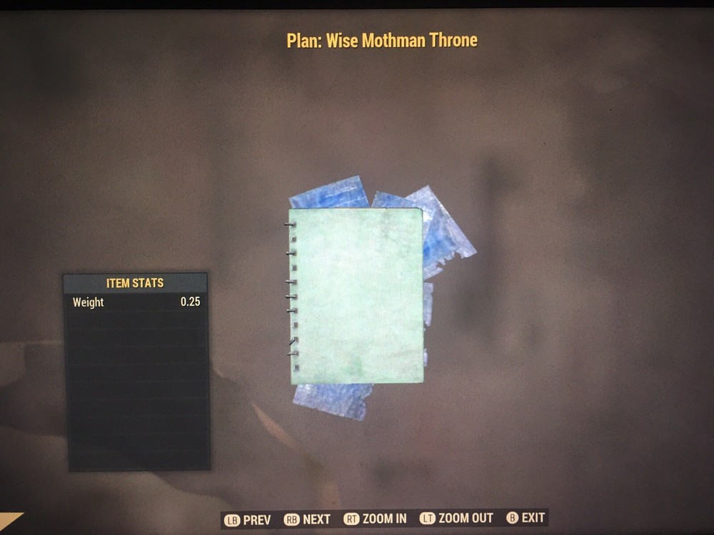 (Xbox) Wise Mothman Throne Plan