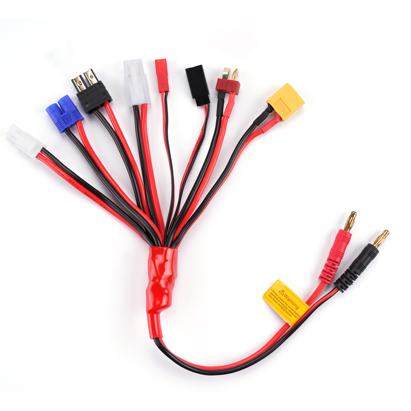8 in1 RC Lipo Battery Charger Adapter Connector Splitter Wire for XT60H TRX Plug