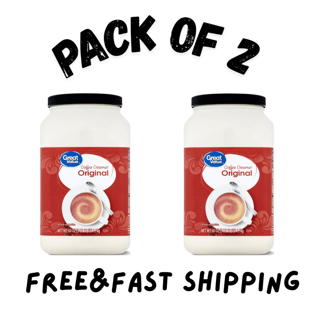(2 pack ) Great Value Original Value Size Coffee Creamer, 60 oz
