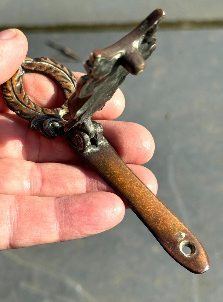 Antique Circa 1900 Exmoor Pixie on Toadstools Door Knocker