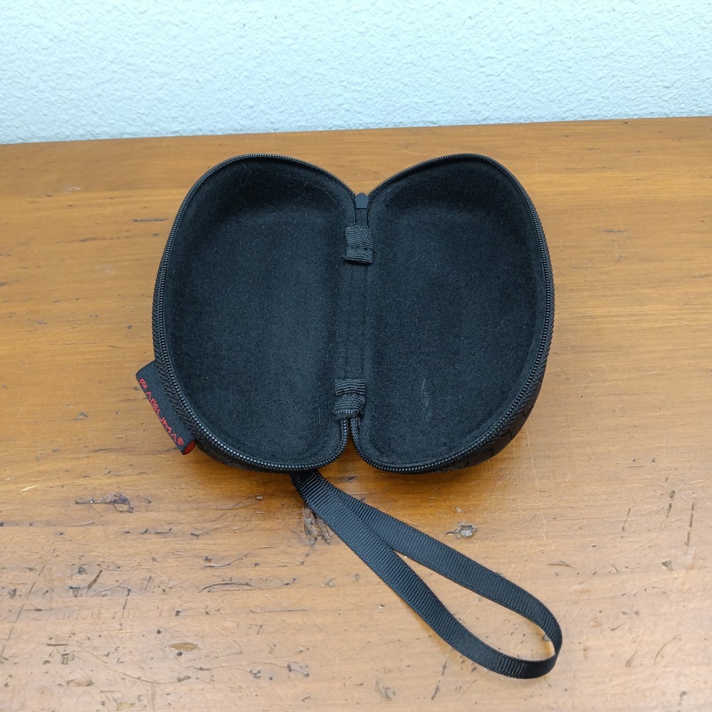 Faguma Sunglasses Clamshell Black Case Red Logo