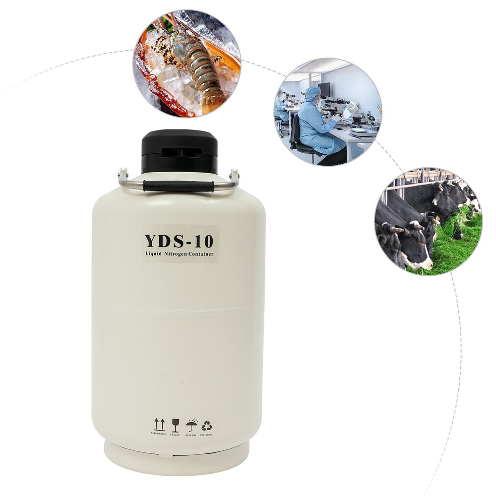10L Liquid Nitrogen Tank Nitrogen Cryogenic Container Liquid Nitrogen Container