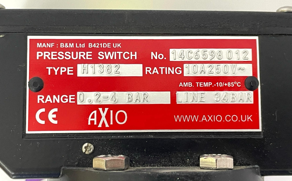 AXIO B&M H1382 Pressure Switch