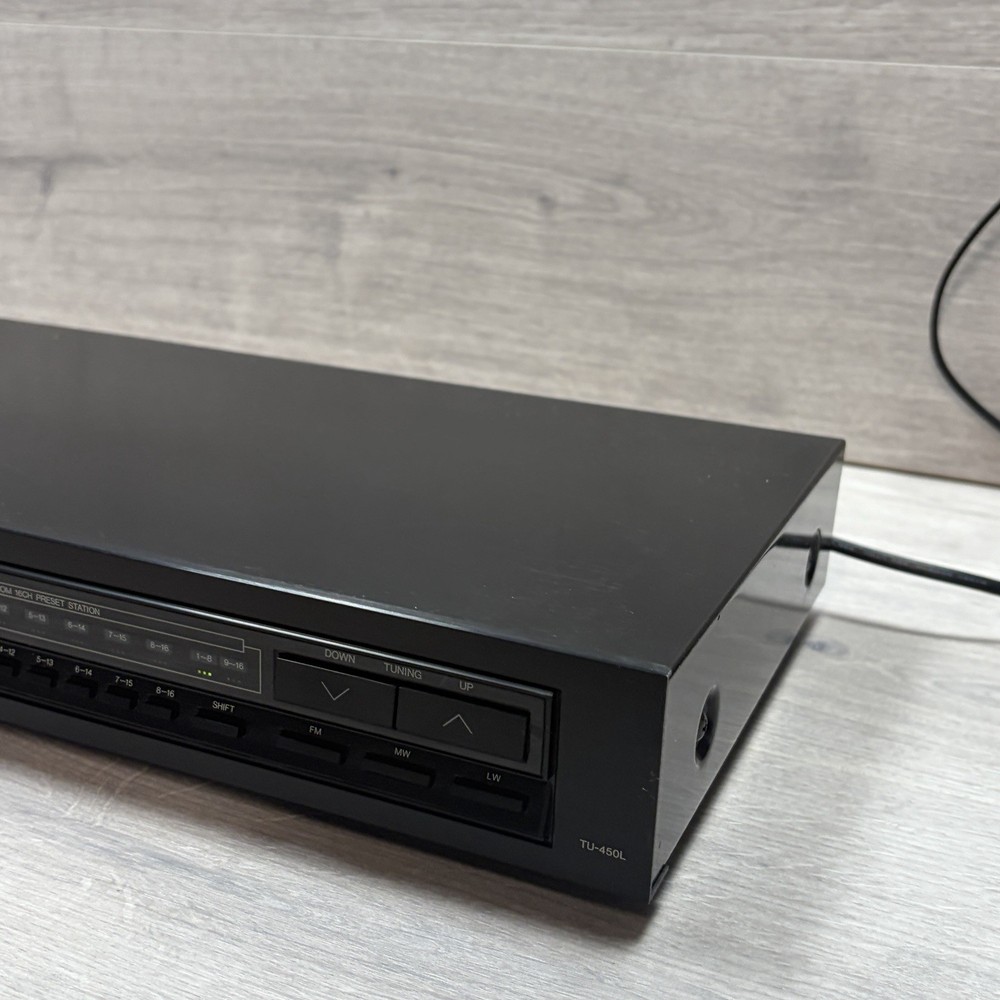 Denon TU-450L AM/FM Stereo Radio Tuner Black Precision Audio Component Stack