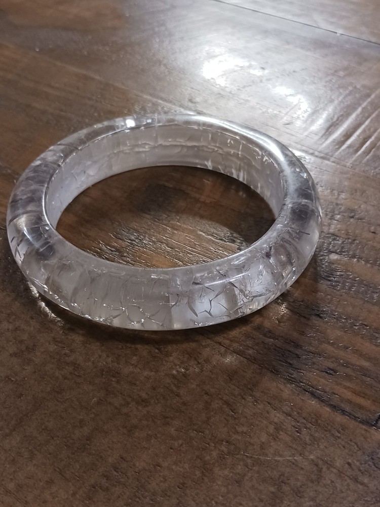 Clear Crackle Bakelite Bracelet