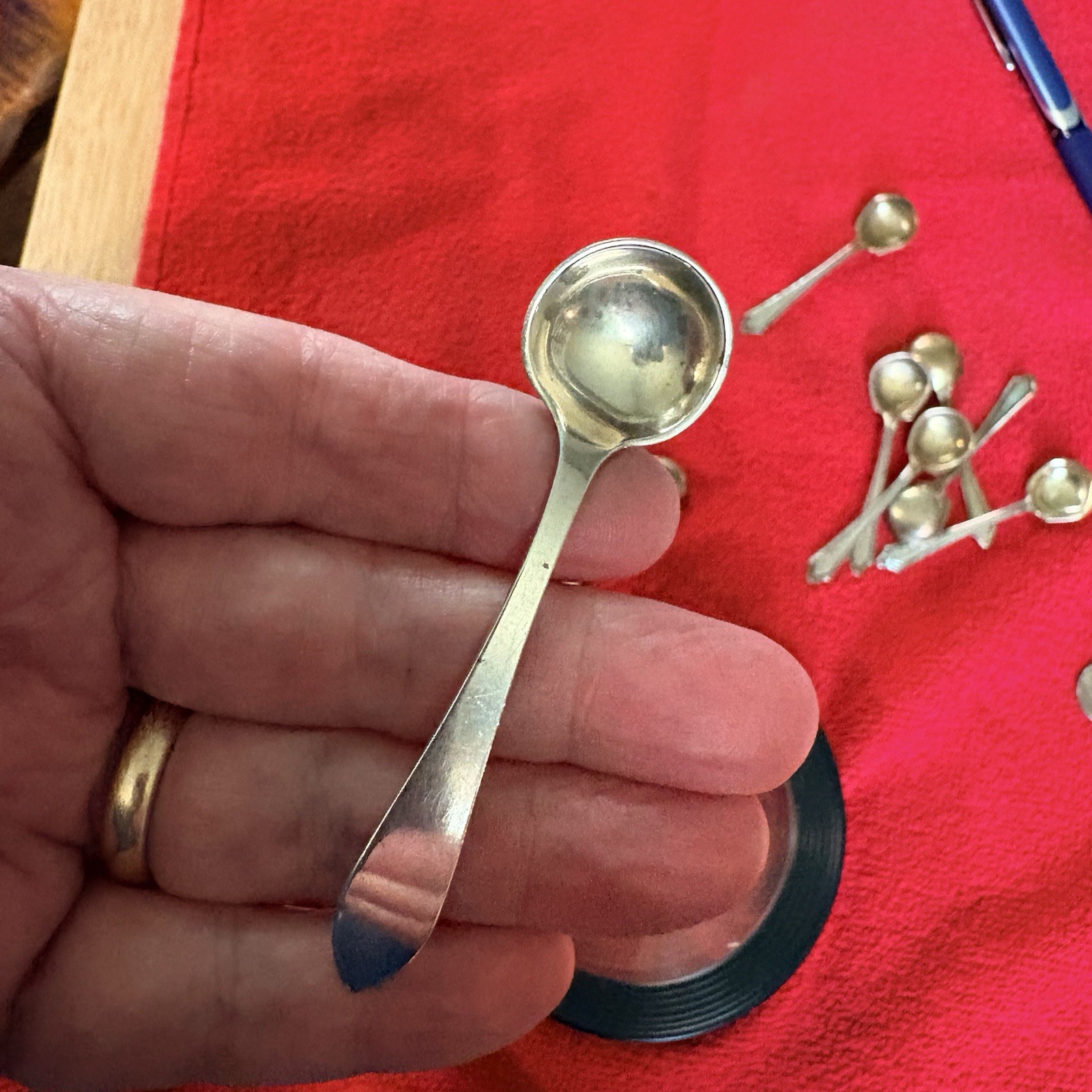 Sterling Silver Master Salt Spoon. Dominick & Haff. ‘Pointed Antique. 3". Nice.