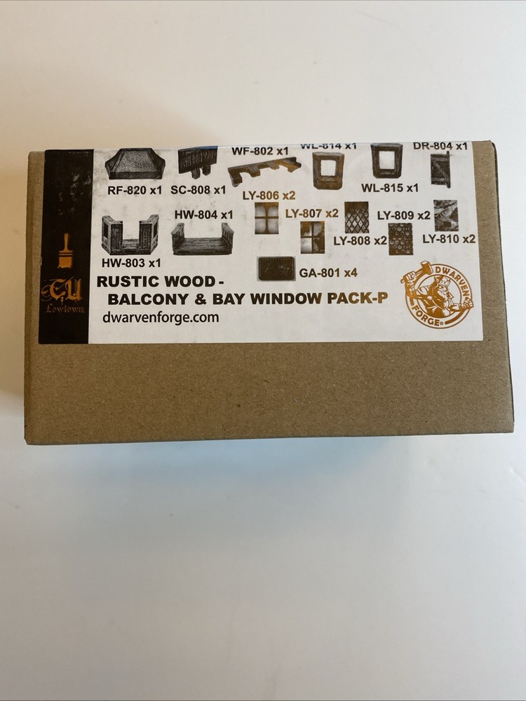 Dwarven Forge Rustic Wood Balcony & Bay Window Pack - NEW