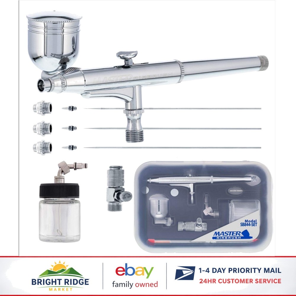 Side Feed Airbrush with Gravity and Siphon Cup for Versatile Fluid Applications