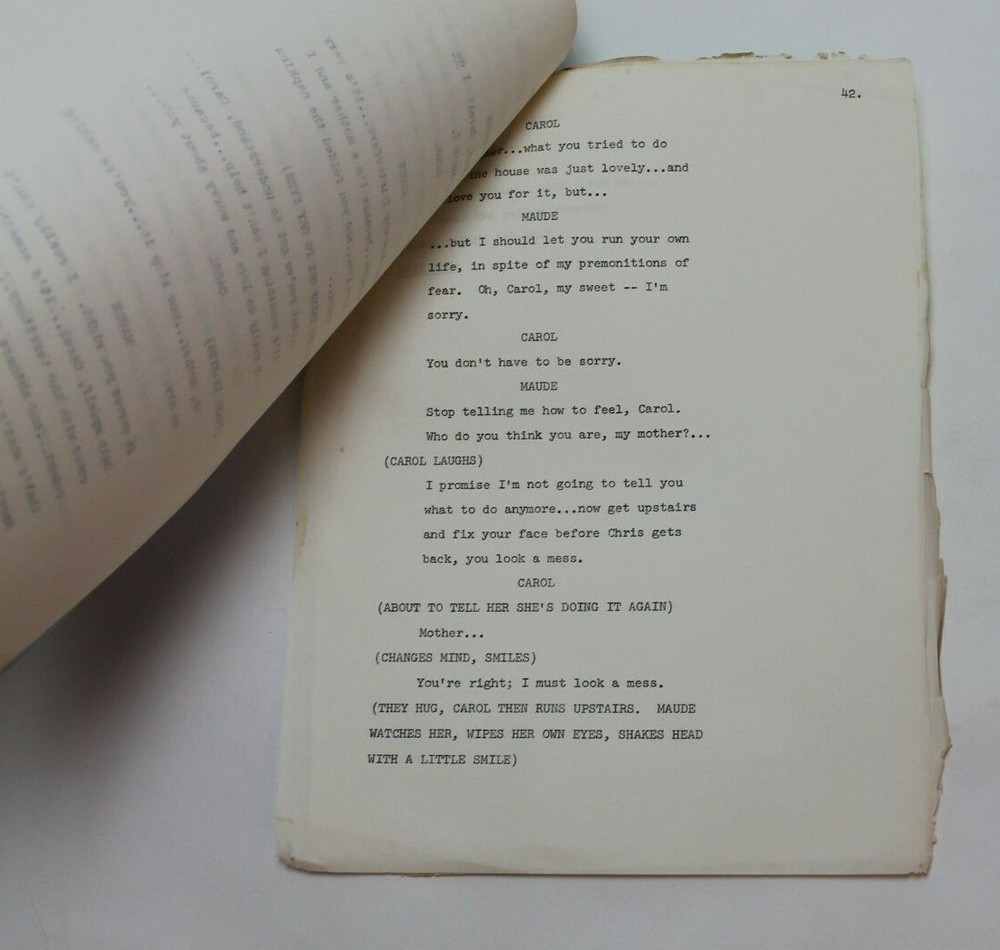 MAUDE / Budd Grossman 1973 Script "Carol's Problem" gift down payment on a house