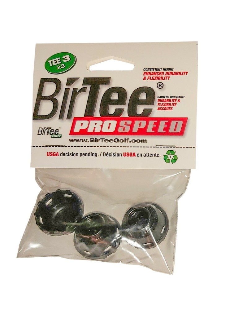 BirTee Pro Golf Tees - Size #3 (3/4") - 3 Tees Per Pack - For Winter/Simulators