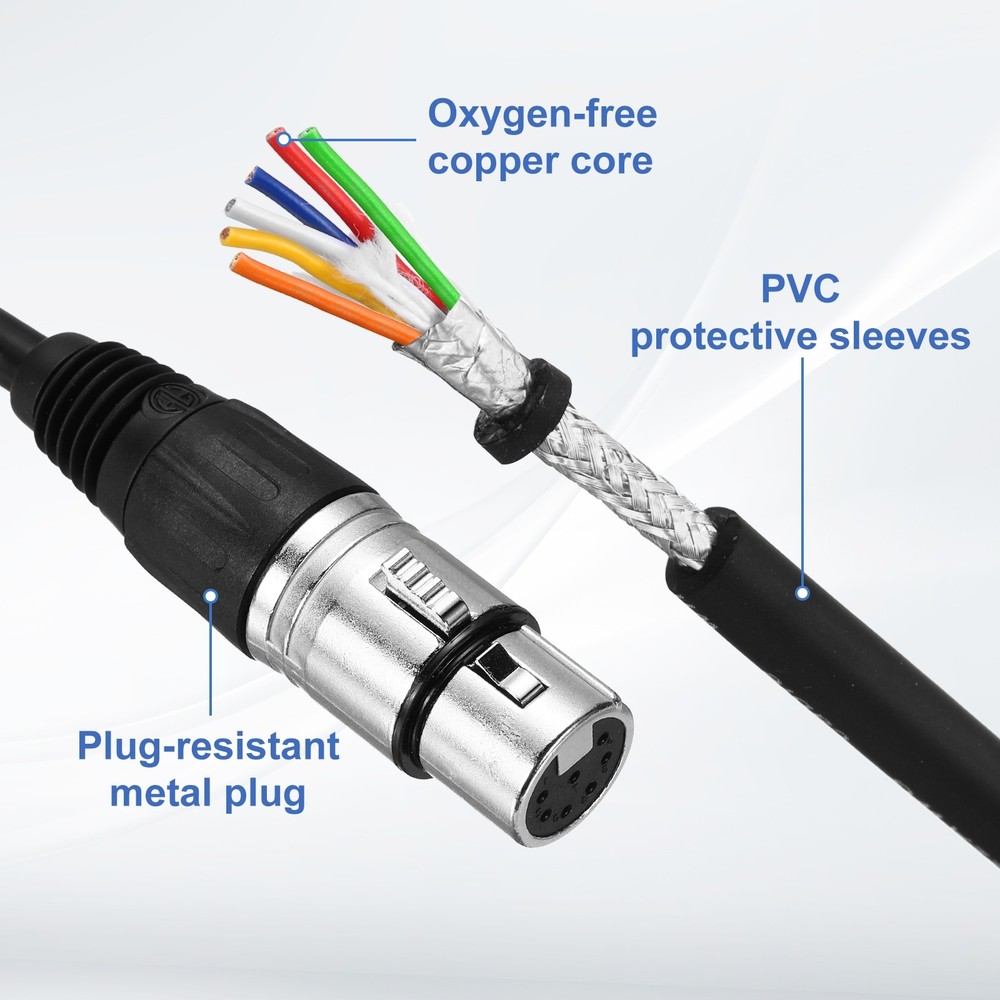 7 Pin XLR Cable 16 ft XLR Microphone Cable for Stage Studio Cable