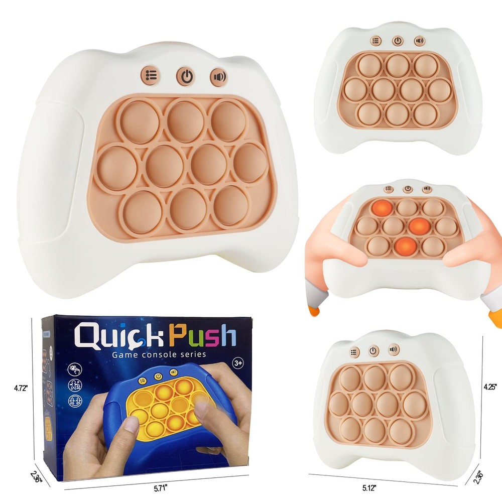 Intoypad Pop The Target! Handheld Speed Push Game Machine: A Portable, White