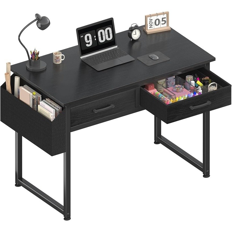 Compact Computer Desk W/ Storage Open Drawers Gaming Table Easy Assembly New