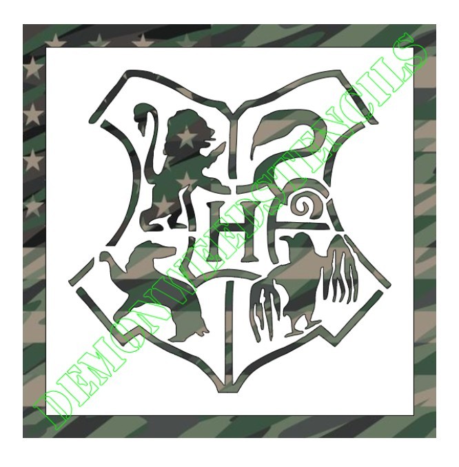 6"x6" Clear Plastic Stencil - Magic Crest (SX118) (.007")