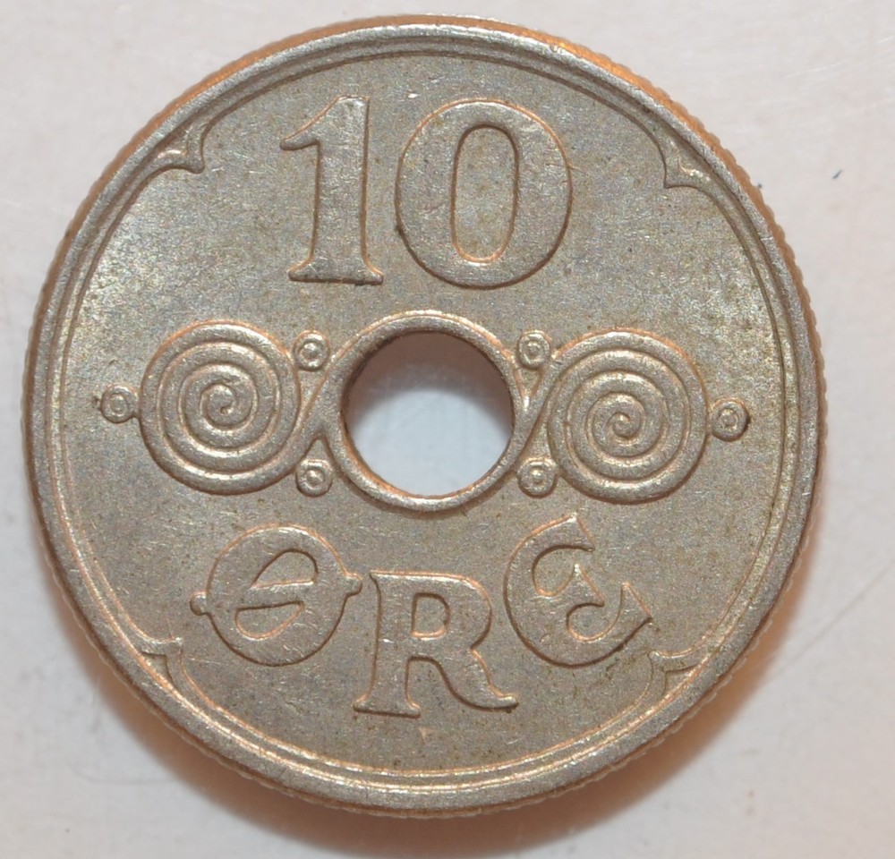 1938 ten ore Denmark coin
