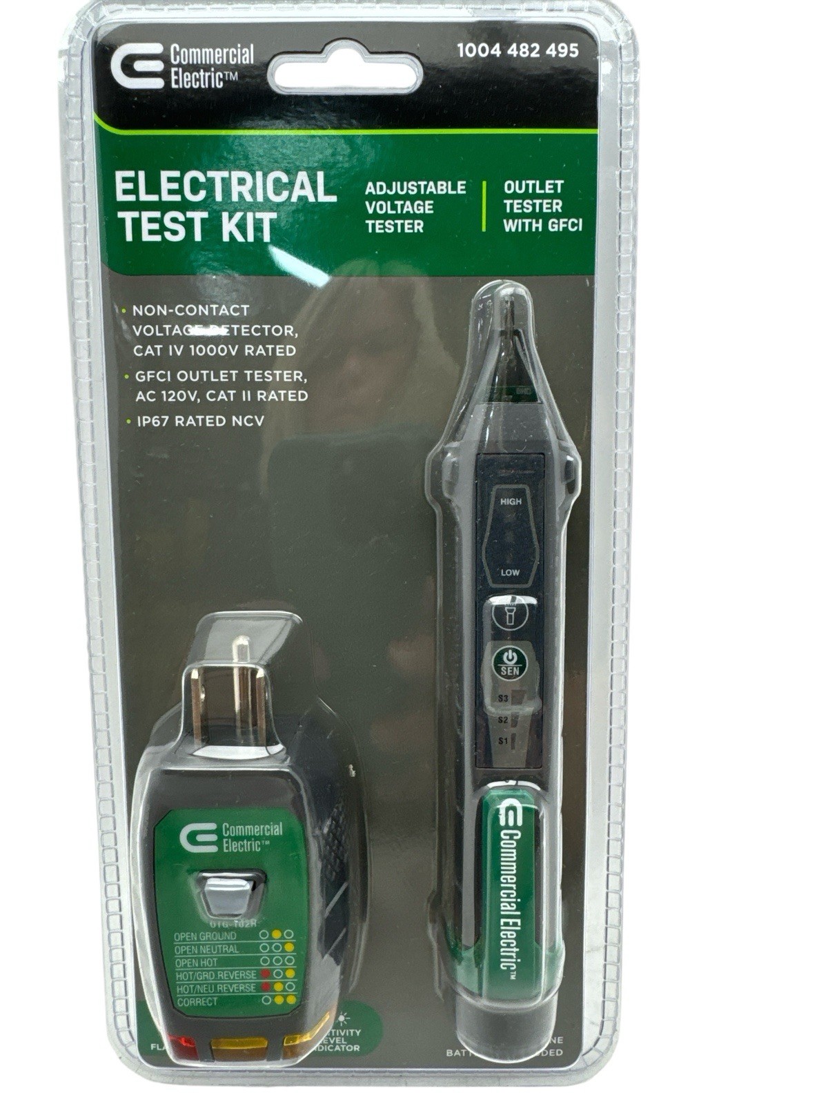 Commercial Electric Electrical Test  Kit w/GFCI Outlet Tester 1004 482 495 New