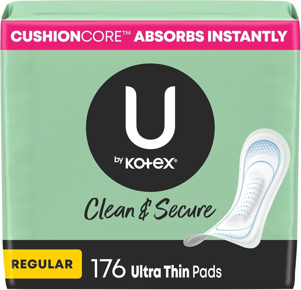 Hypoallergenic Menstrual Pads, Regular Absorbency, 176 Count