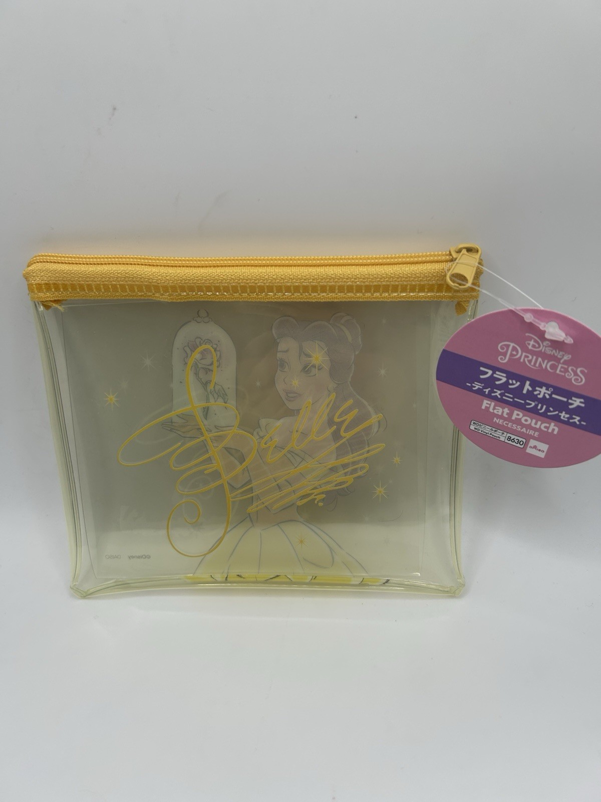 Belle FLAT VINYL POUCH Beauty And Beast Disneyland Disneyworld Wdw Disney Parks