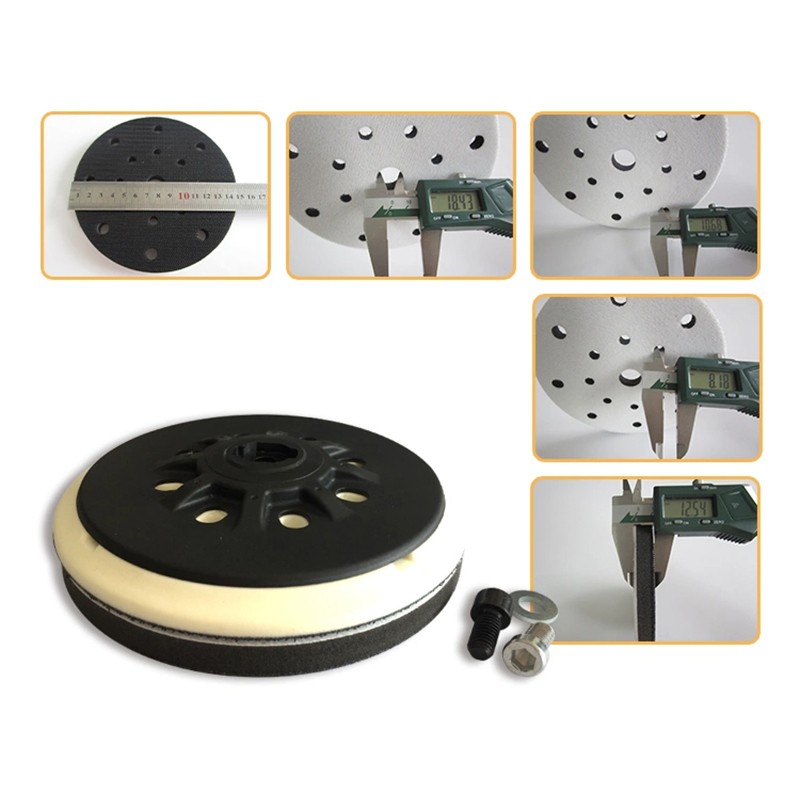 6 Inch 17 Hole Soft Foam Cushion Sponge Interface Buffer Pad For Sanding Pads