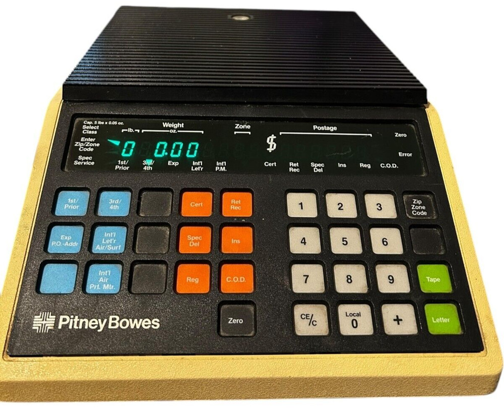 Pitney Bowes Model 5820 Postage Scale, 115V, 60 Hz, 24W, 0.2A