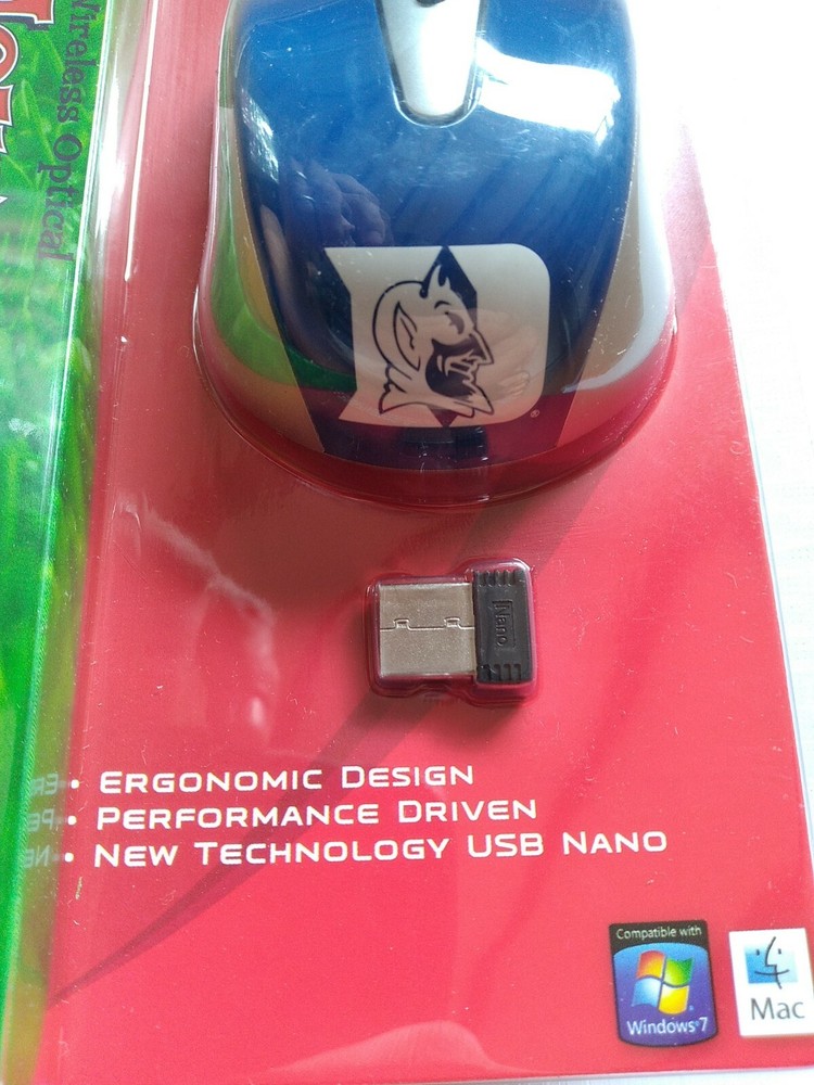 Duke University Wireless Optical Mouse 2.4G Windows / Mac College NCAA