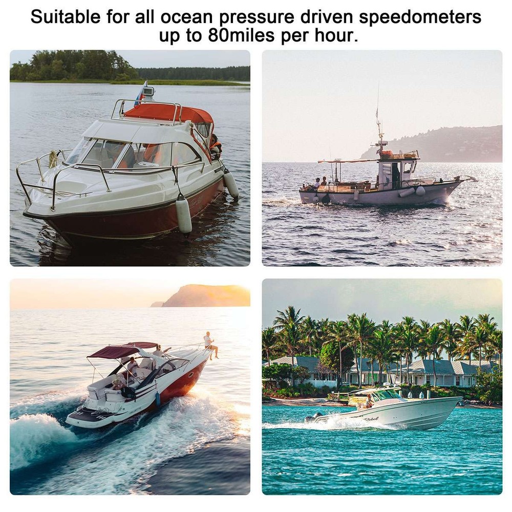 Boat Speedometer Kit Universal Speedometer Pilot Tube 80 MPH Mini Tool Accessory