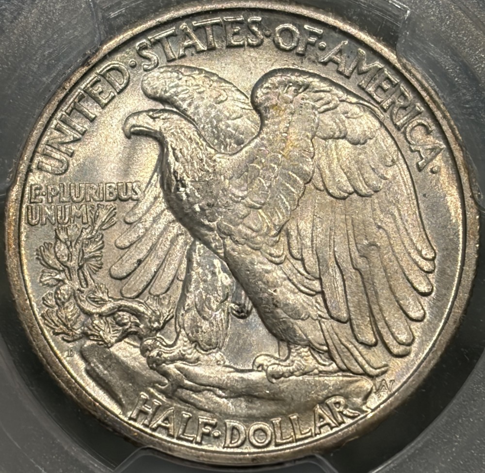 1929-D WALKING LIBERTY HALF DOLLAR PCGS MS62