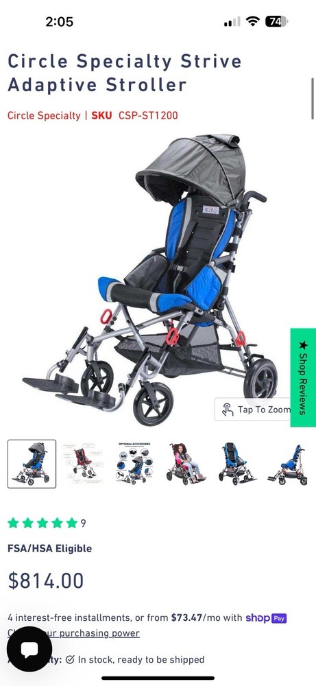 USED Convaid Adolescent Stroller for Disabled!