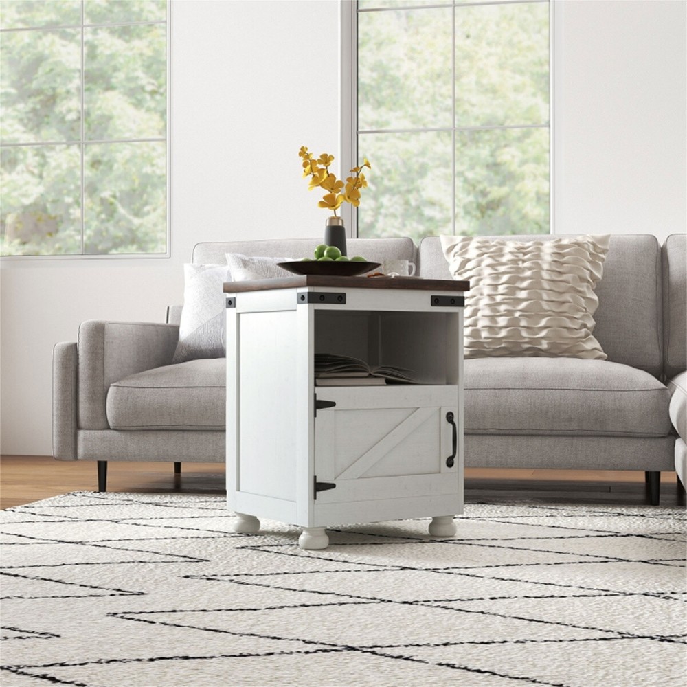 Kitchen Cart Kitchen Storage Cabinet Sideboard Side Table White Brown