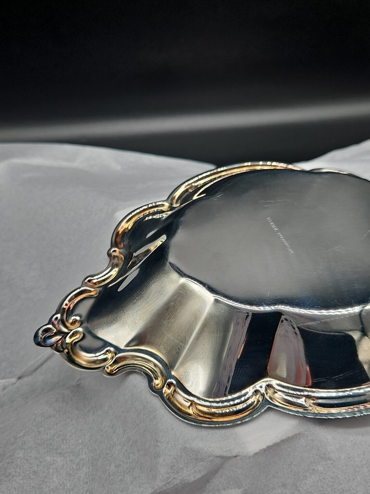 Vintage International Silver Silverplate Candy Nut Dish 9"