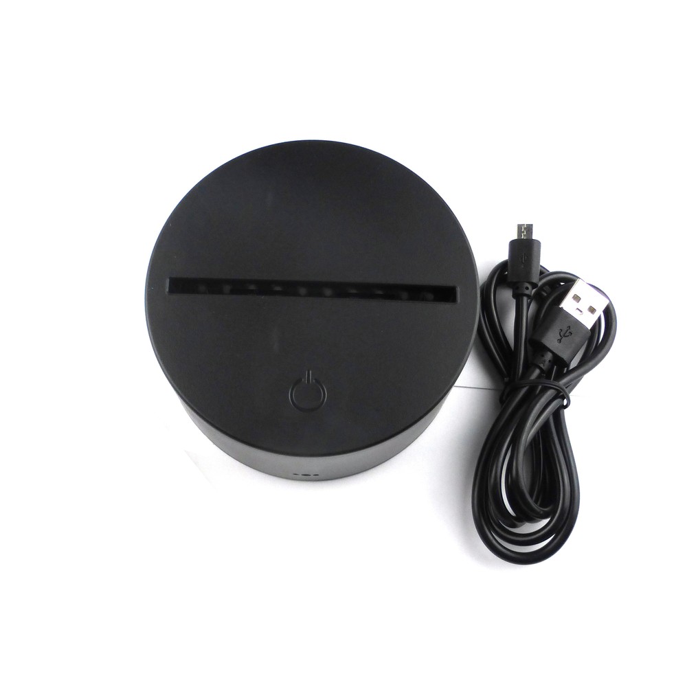 3D LED Lamp Base with USB or Battery and Touch control & Rectangle Acrylic.