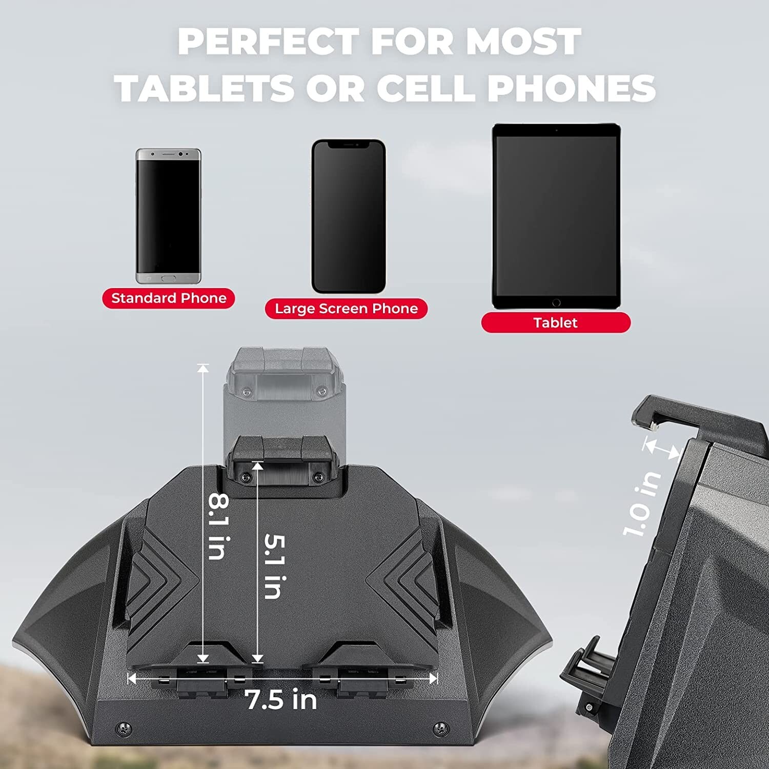 KEMIMOTO Electronic Tablet Device Holder GPS Mount for CFMOTO ZFORCE 950 2020-24