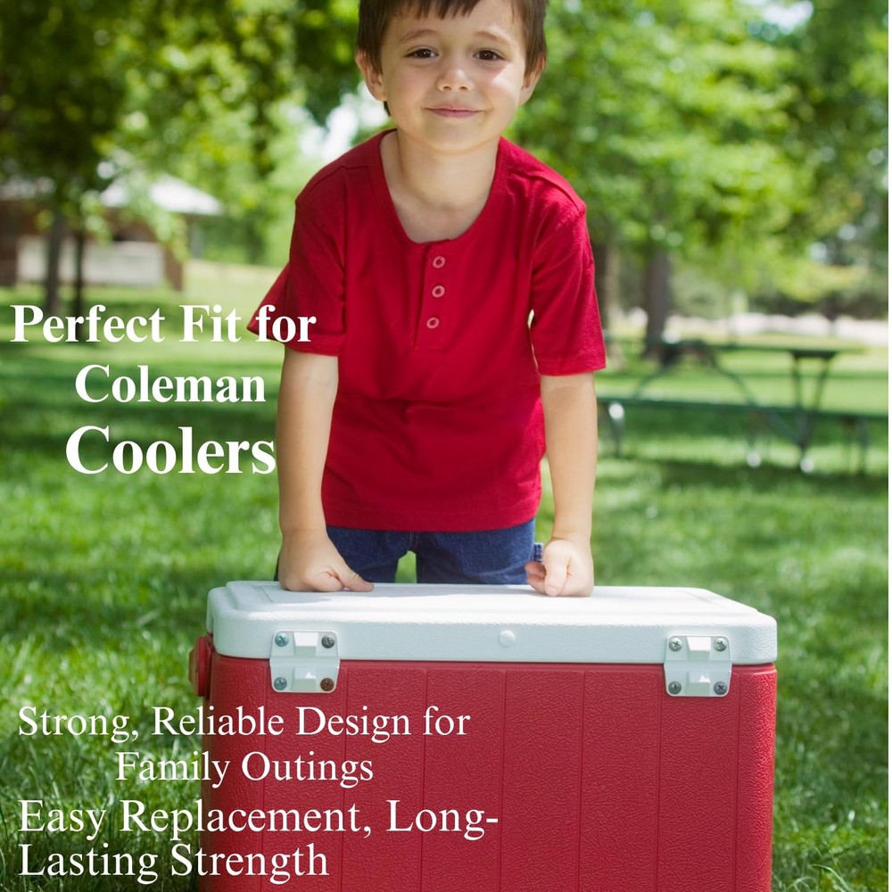 Cooler Hinges Replacement for Coleman Xtreme – 4 Pack, Unpainted/Transparent