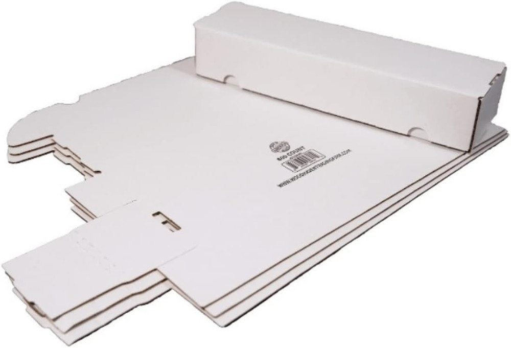 3 Pack Trading Card Storage Boxes 800 Count White Stackable