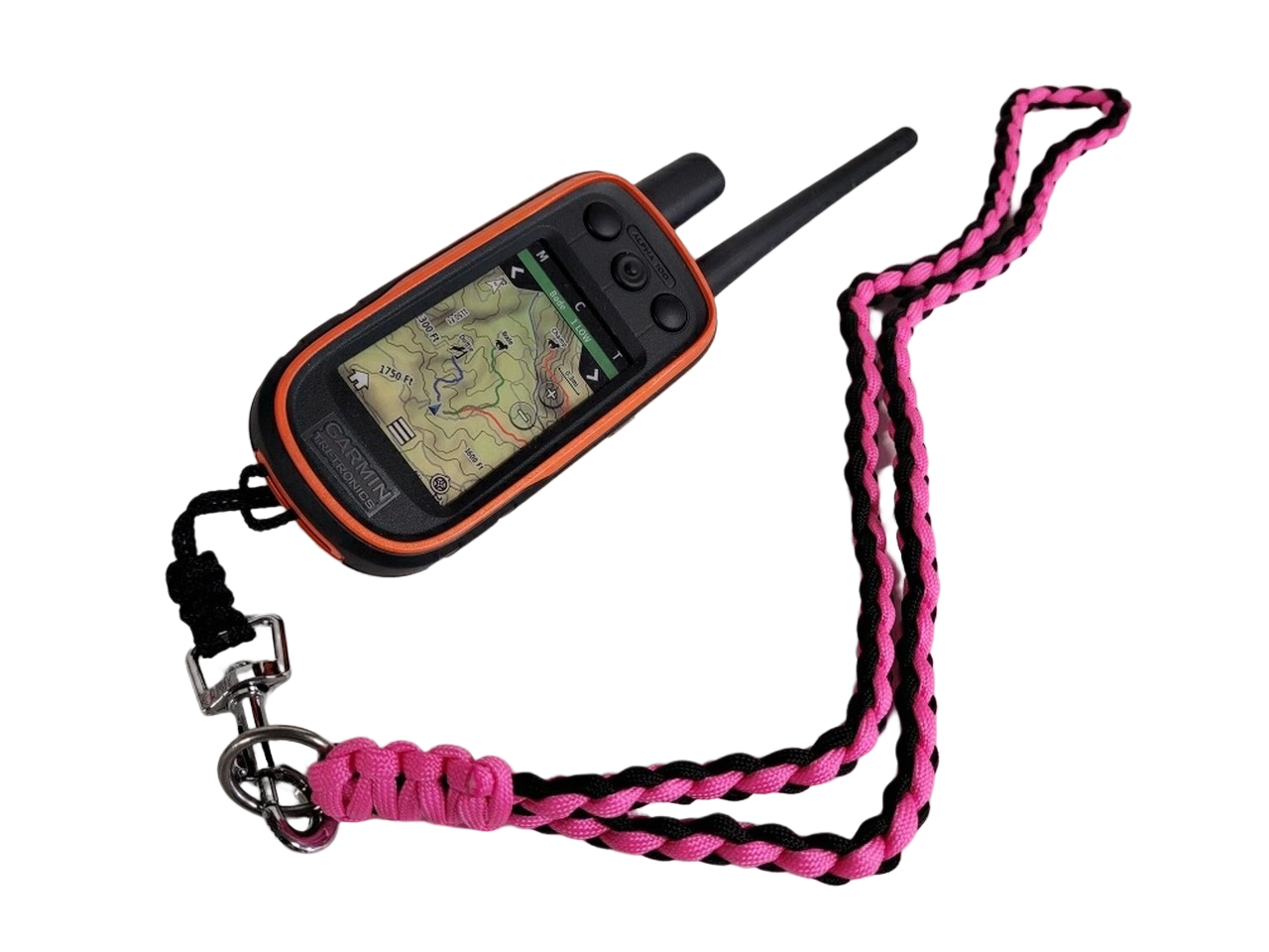 PARACORD NECK LANYARD WITH SNAP FOR GARMIN ALPHA OR ASTRO