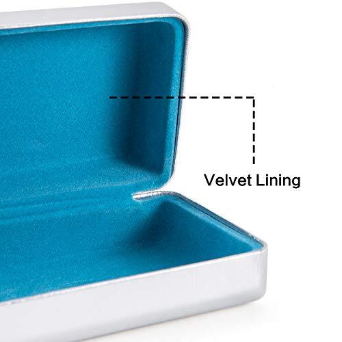 Large Sunglasses Case Eyeglasses Case - Hard Shell Large for sunglasses Silver