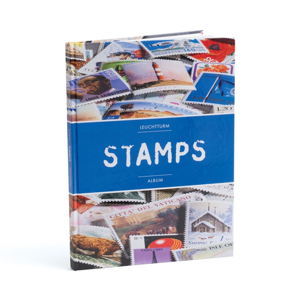 New Stamp Collection Album 9x12 16 White Pages Blue Collector Gift A4 Lighthouse