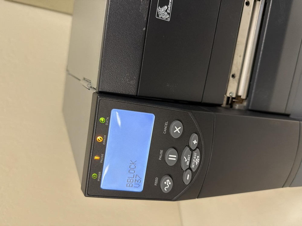 ZEBRA ZM400 PRINTER, NO PAPER