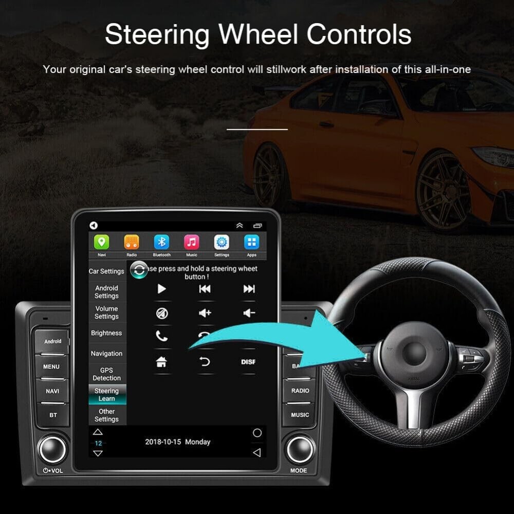 Android 14 Double Din Car Stereo 9.7 Touchscreen Wireless Carplay Android Auto